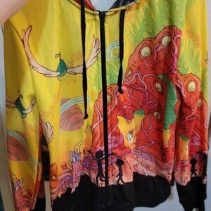 Rick & Morty Collector's Hoodie, Men's Size Medium, Zip-Up